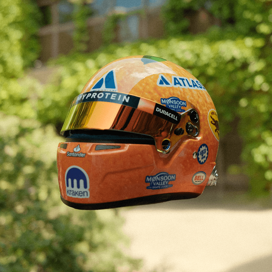 Alex Albon 2025 Miami GP Orange Edition Mini Helmet